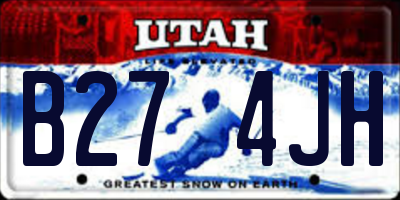 UT license plate B274JH