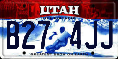 UT license plate B274JJ