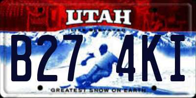 UT license plate B274KI