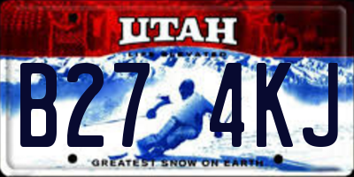 UT license plate B274KJ