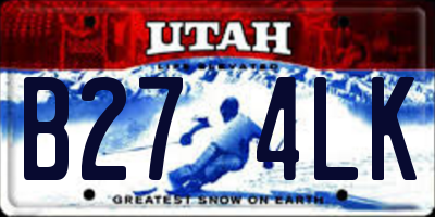 UT license plate B274LK