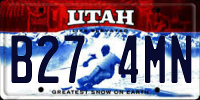 UT license plate B274MN
