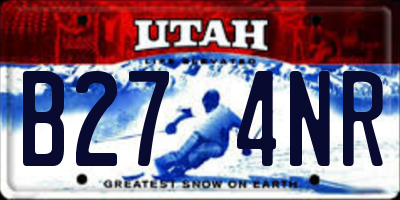 UT license plate B274NR