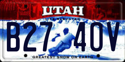 UT license plate B274OV