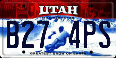 UT license plate B274PS