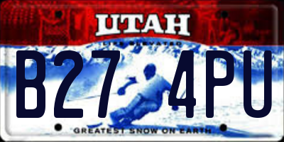 UT license plate B274PU