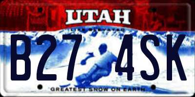UT license plate B274SK
