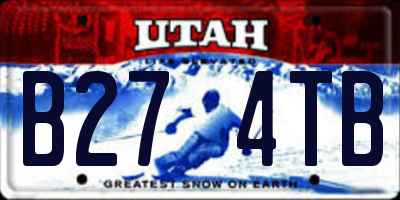 UT license plate B274TB