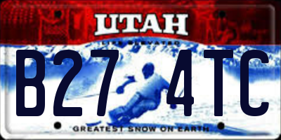 UT license plate B274TC