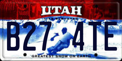 UT license plate B274TE