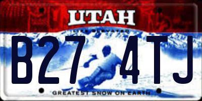 UT license plate B274TJ