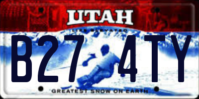 UT license plate B274TY