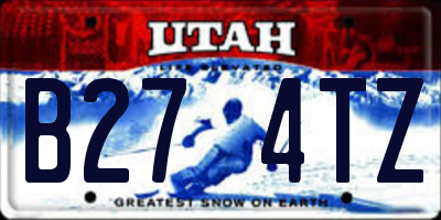 UT license plate B274TZ