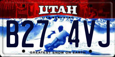 UT license plate B274VJ