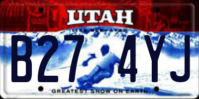 UT license plate B274YJ