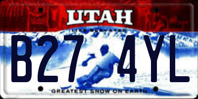 UT license plate B274YL