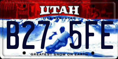 UT license plate B275FE