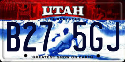 UT license plate B275GJ