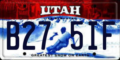 UT license plate B275IF