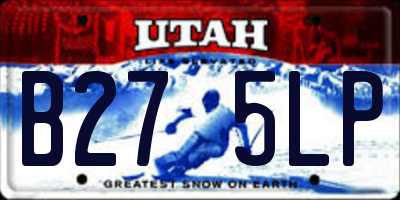 UT license plate B275LP