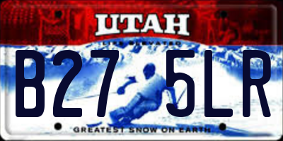UT license plate B275LR