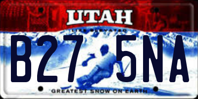 UT license plate B275NA