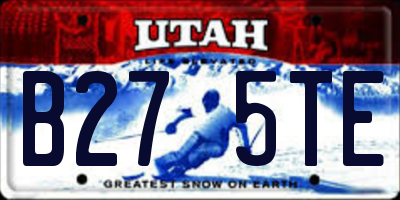 UT license plate B275TE