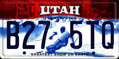 UT license plate B275TQ