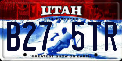 UT license plate B275TR