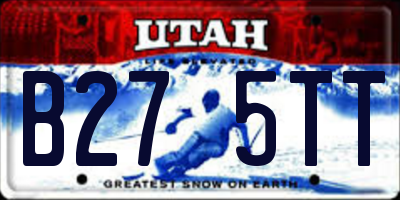UT license plate B275TT