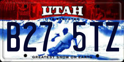 UT license plate B275TZ