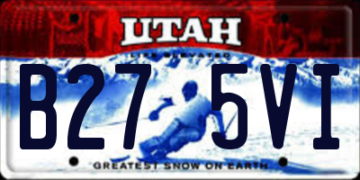 UT license plate B275VI