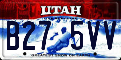 UT license plate B275VV