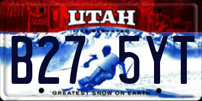 UT license plate B275YT