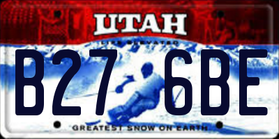 UT license plate B276BE