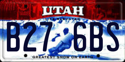 UT license plate B276BS