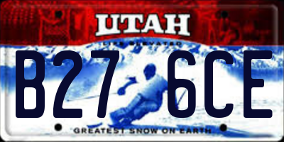 UT license plate B276CE