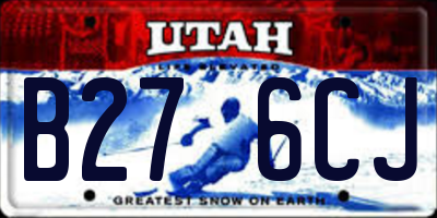 UT license plate B276CJ