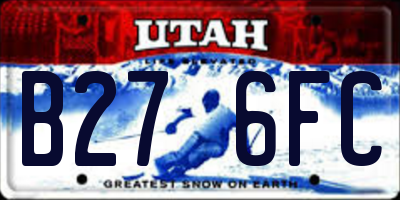 UT license plate B276FC