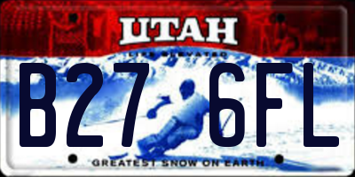 UT license plate B276FL