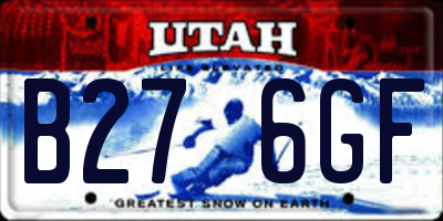 UT license plate B276GF