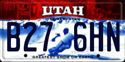 UT license plate B276HN