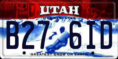 UT license plate B276ID