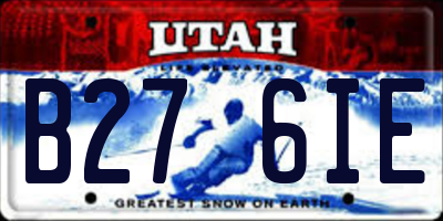 UT license plate B276IE