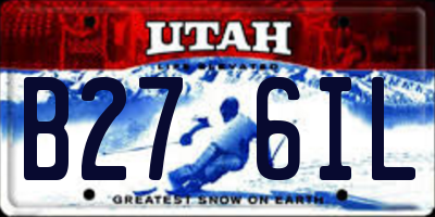 UT license plate B276IL