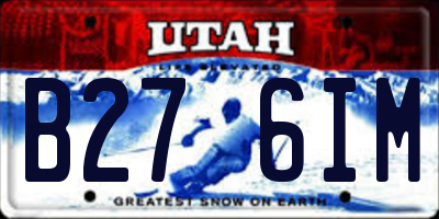 UT license plate B276IM