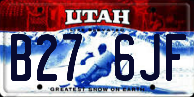 UT license plate B276JF