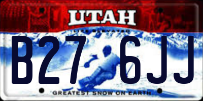UT license plate B276JJ