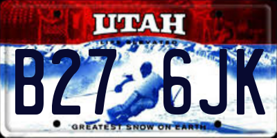 UT license plate B276JK