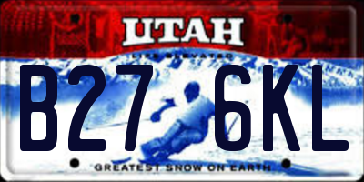 UT license plate B276KL